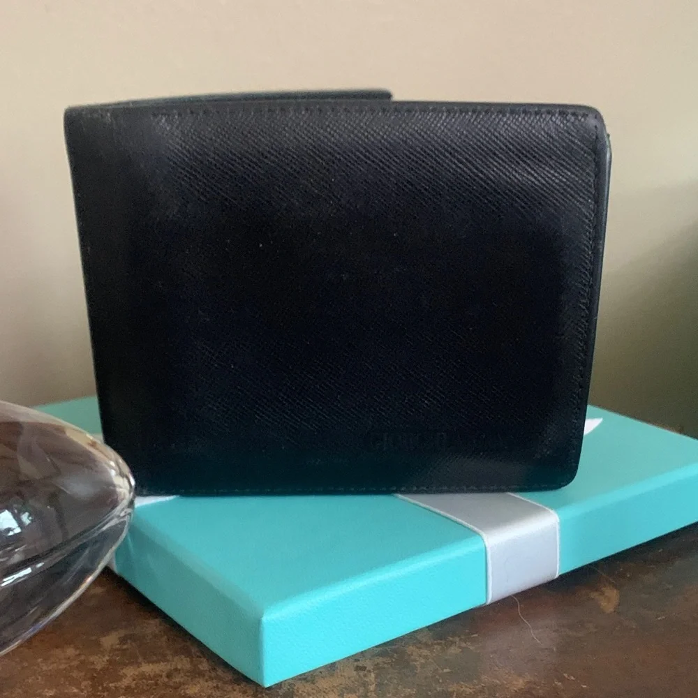Giorgio Armani vintage Black Leather Wallet